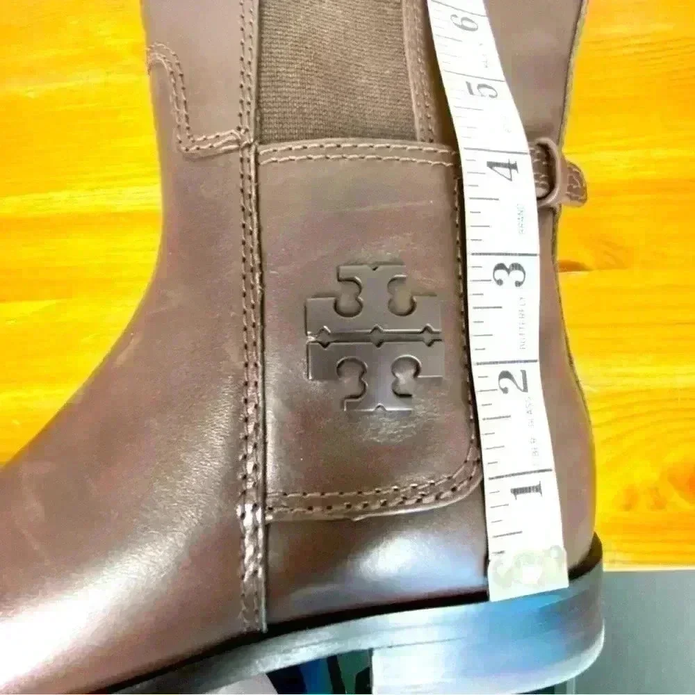 NEW Tory Burch Wyatt Leather Riding Boot in Chocolate Women’s Size 7M